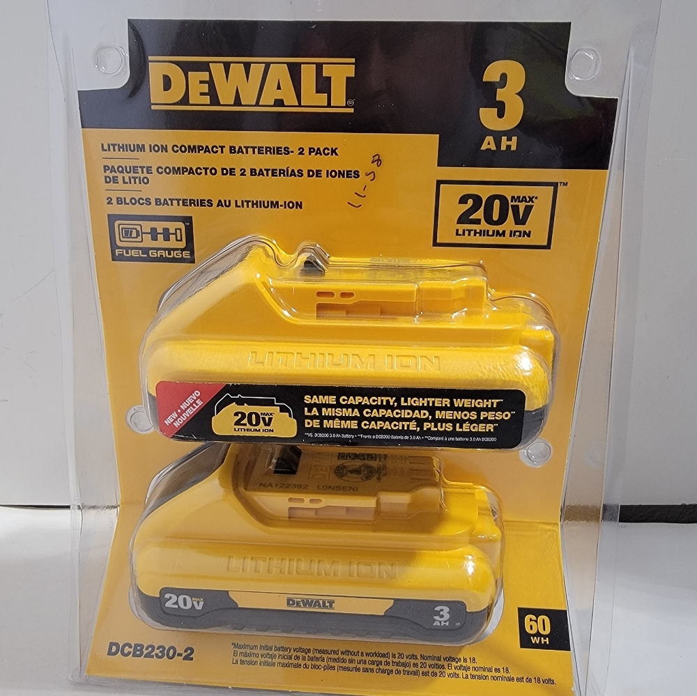 Dewalt 20v 3AH Batteries
